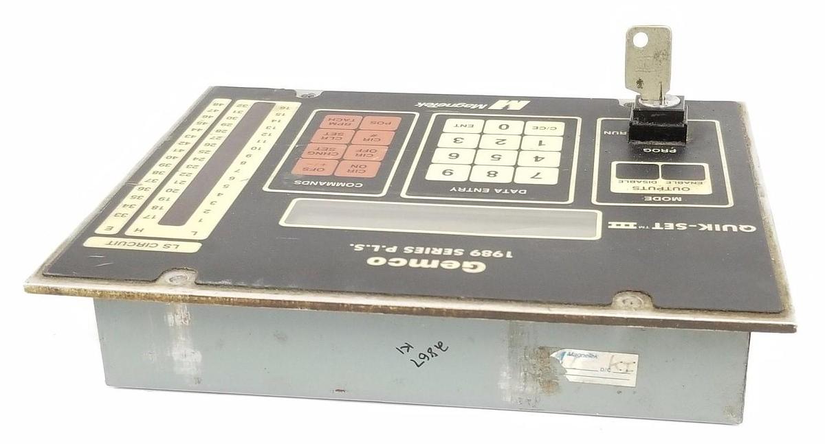 Used MAGNETEK GEMCO 1989 SERIES P.L.S. QUIK-SET III CONTROL PANEL