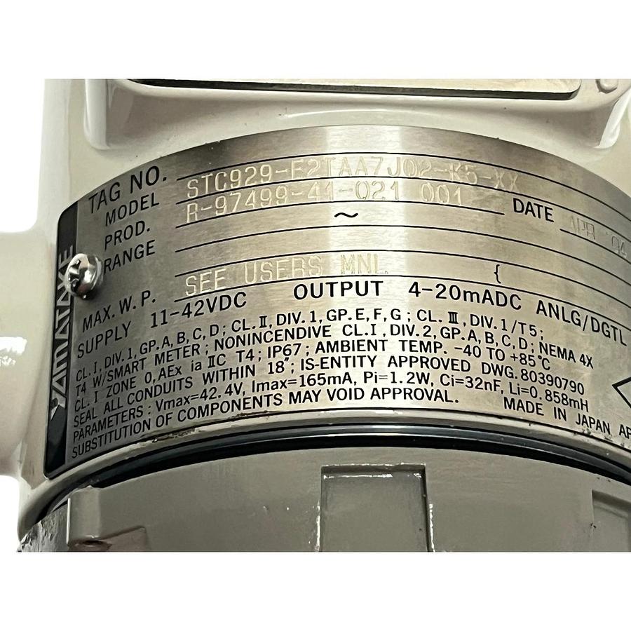 Yamatake Honeywell STC929-E2TAA7J02-K5-XX ST 3000 Level Transmitter 0-15 kPa