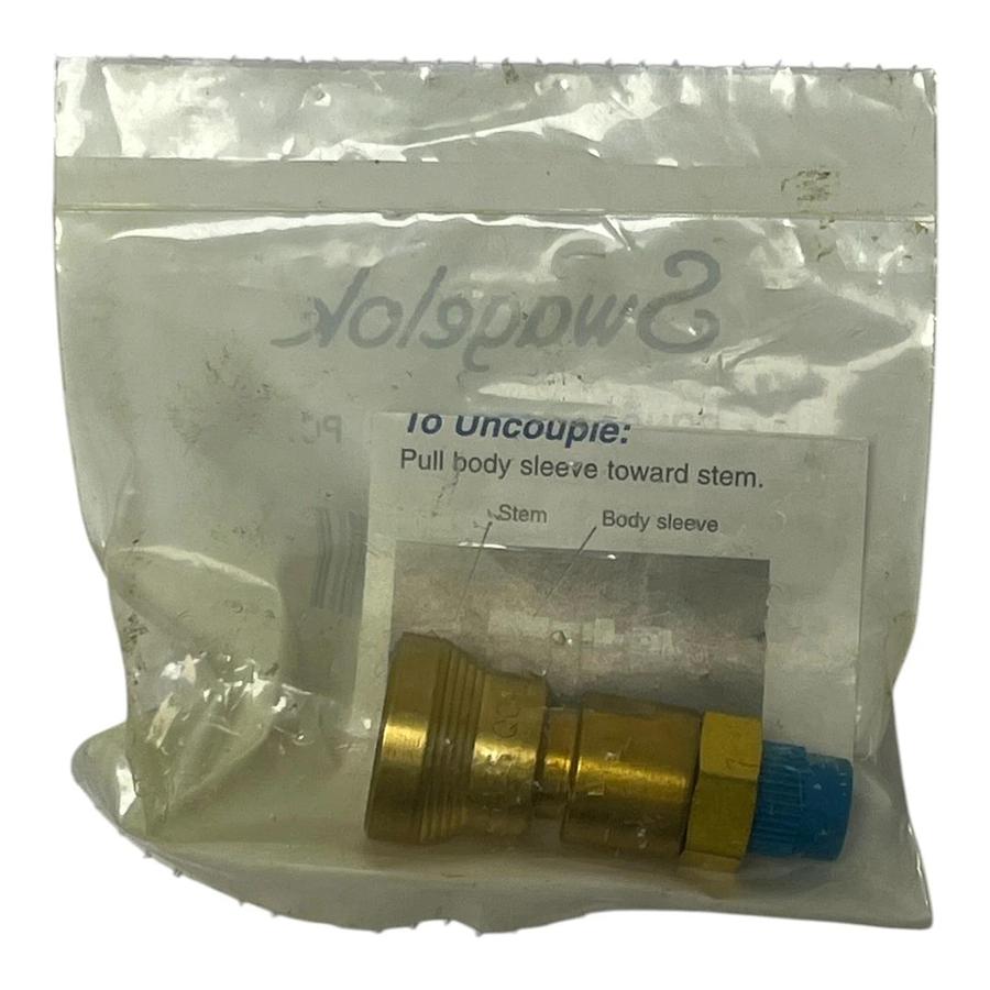Lot of 13 Swagelok B-QC4-B-2PM Brass Quick-Connect Body QC4 Series 1/8" Male NPT