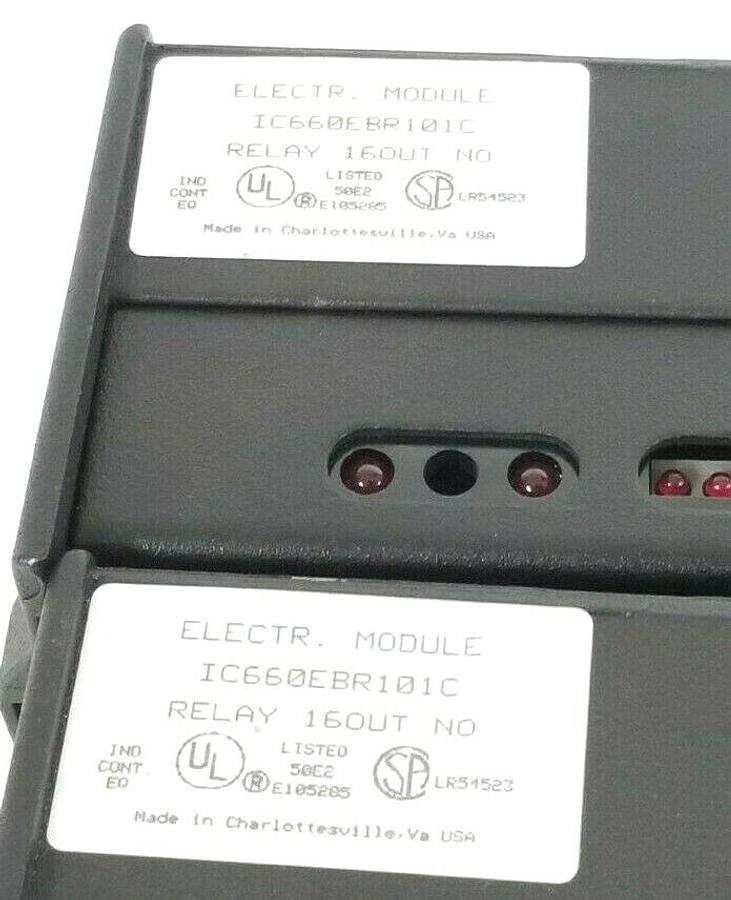 Used LOT OF 2 GE FANUC IC660EBR101C RELAY OUTPUT GENIUS MODULES 16PT. IC660EBR101
