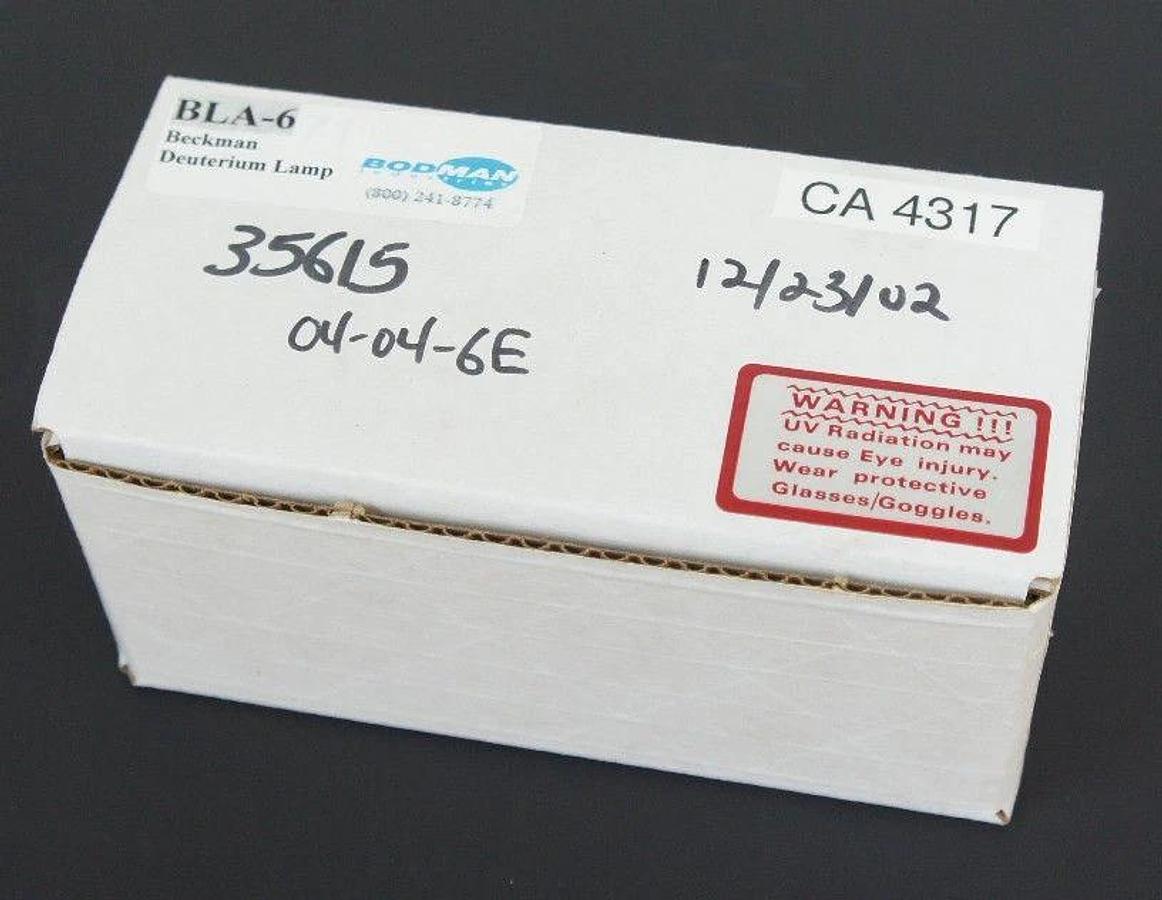 NIB BECKMAN BLA-6 DEUTERIUM LAMP 35615, S03