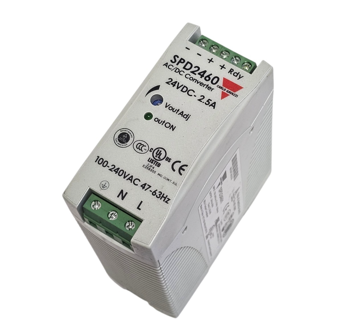 Used CARLO GAVAZZI SPD24601 POWER SUPPLY 2.5AMP 24VDC