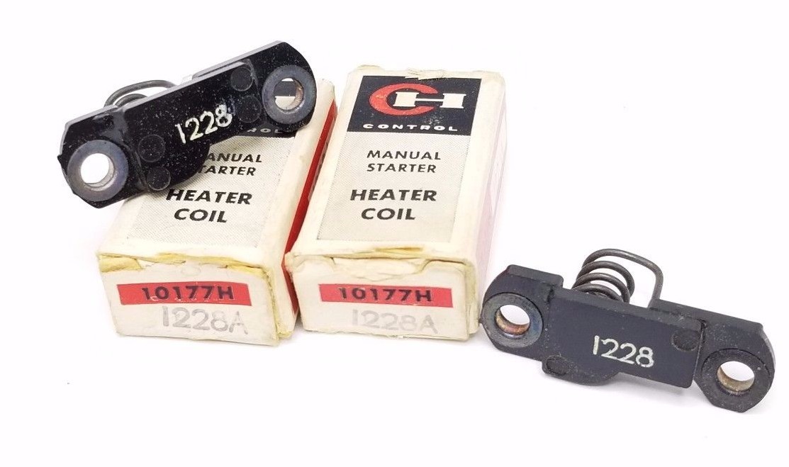 Used LOT OF 2 NEW CUTLER-HAMMER 10177H-1228A HEATER ELEMENTS 10177H1228A, 1228A