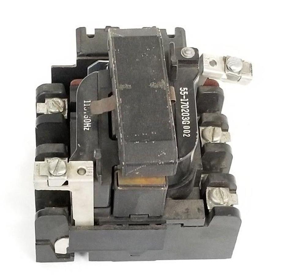 Used GENERAL ELECTRIC 55-170203G002 COIL ASSEMBLY W/ CR305X100J AUXILIARY CONTACT