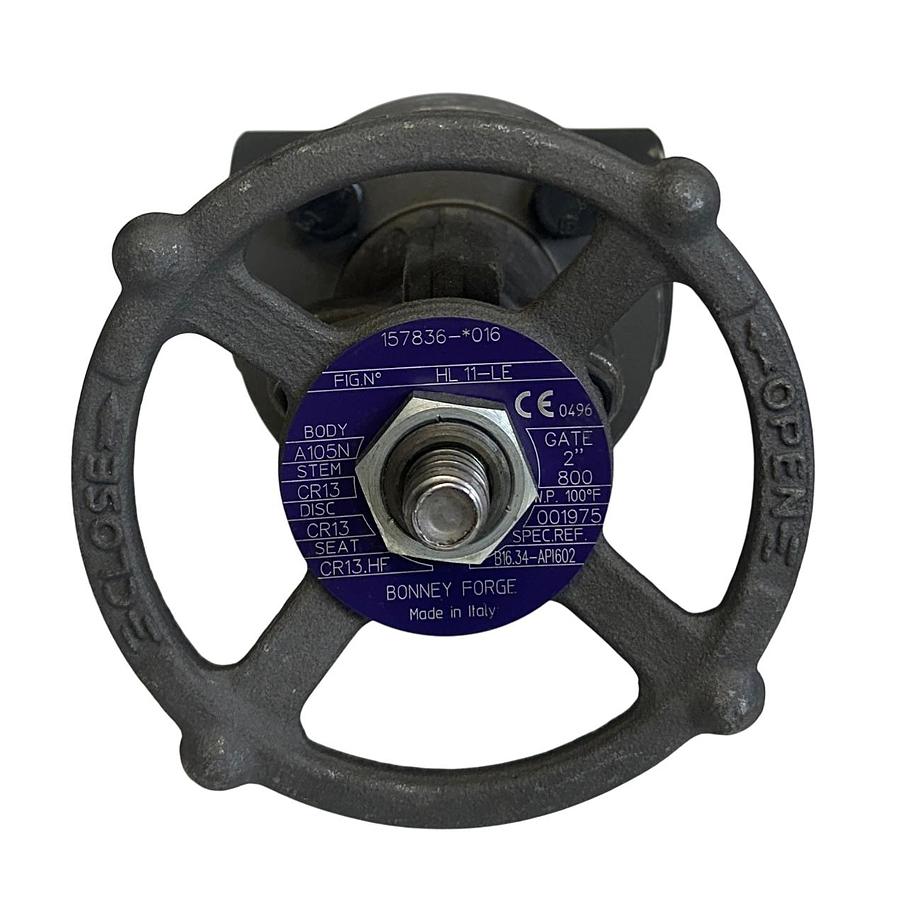 Used BONNEY FORGE HL11-LE / HL11LE GATE VALVE 2''-800 BOLTED A105N B16.34-API02 NSNP