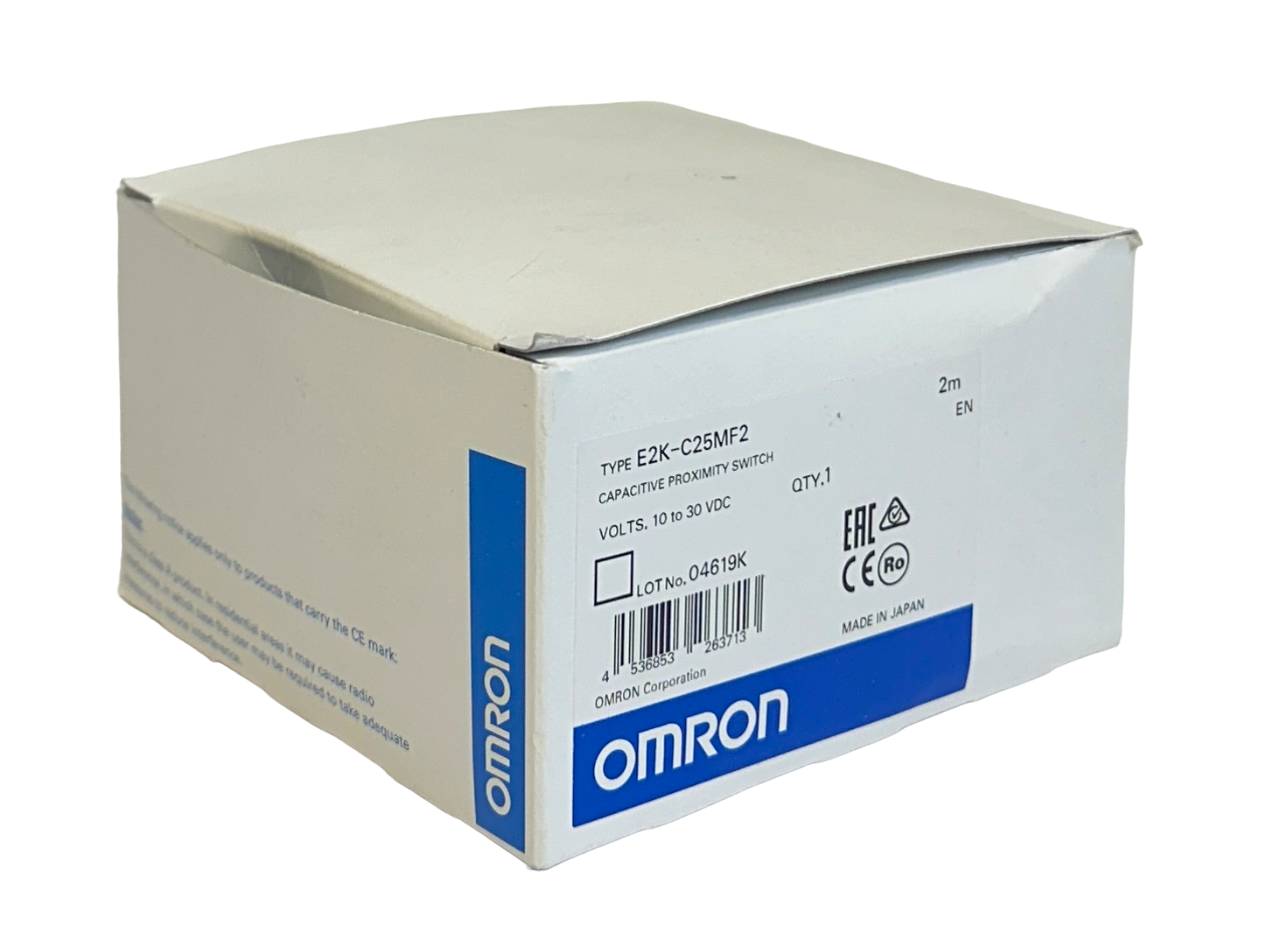 Used OMRON E2K-C25MF2 / E2KC25MF2 CAPACITIVE PROXIMITY SWITCH SENSOR 10-30VDC 2M NSMP