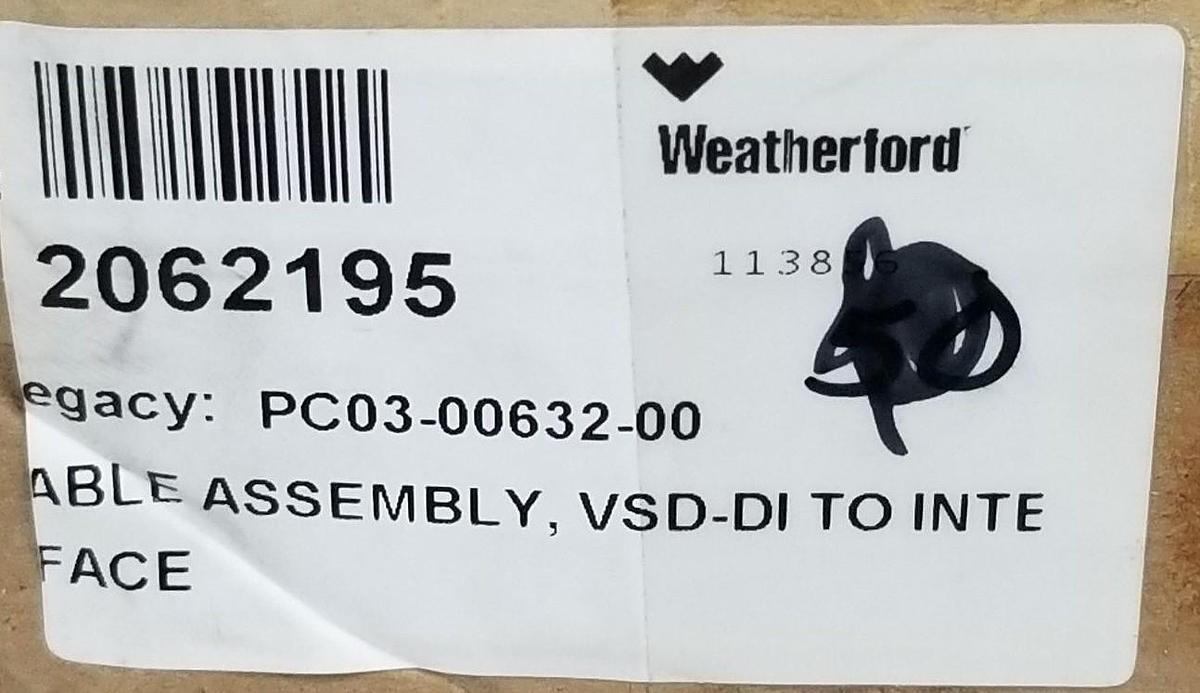 Used LOT OF 11 NEW WEATHERFORD 2062195 VSD-DI TO INTERFACE CABLE ASSEMBLIES 113856