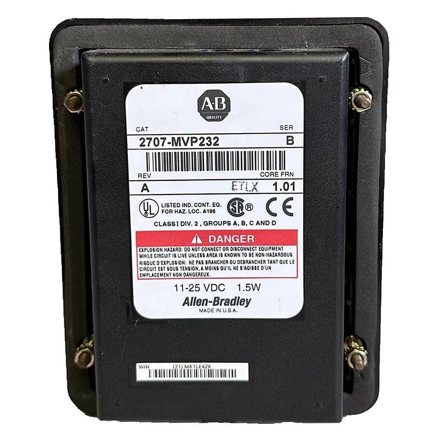 Used ALLEN BRADLEY 2707-MVP232 /B MicroView INTERFACE TERMINAL 11-25VDC 2707MVP232