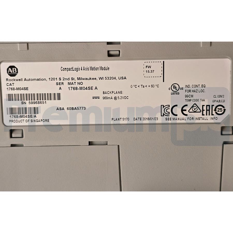 Used Surplus Allen Bradley 1768-M04SE /A CompactLogix 4 Axis SERCOS Motion Module