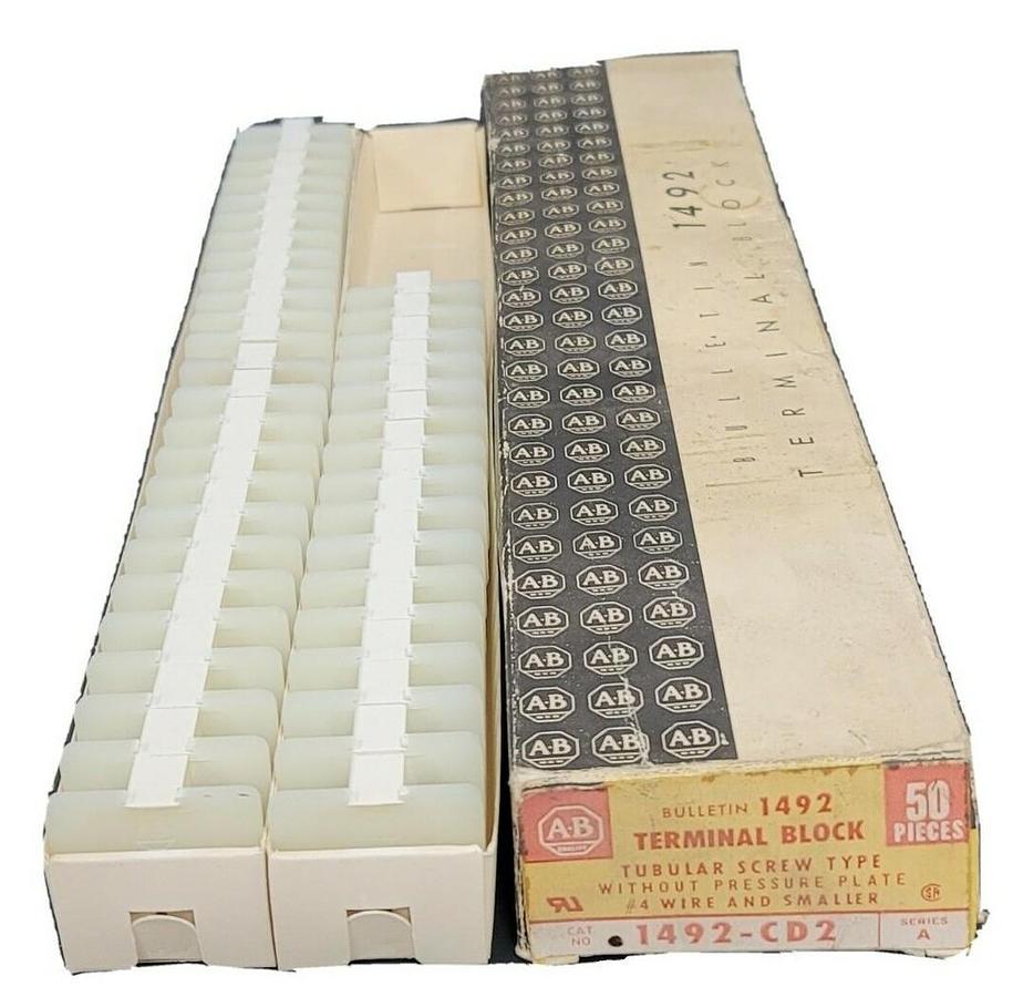Used BOX OF 41 NEW ALLEN BRADLEY 1492-CD2 TERMINAL BLOCKS SER. A