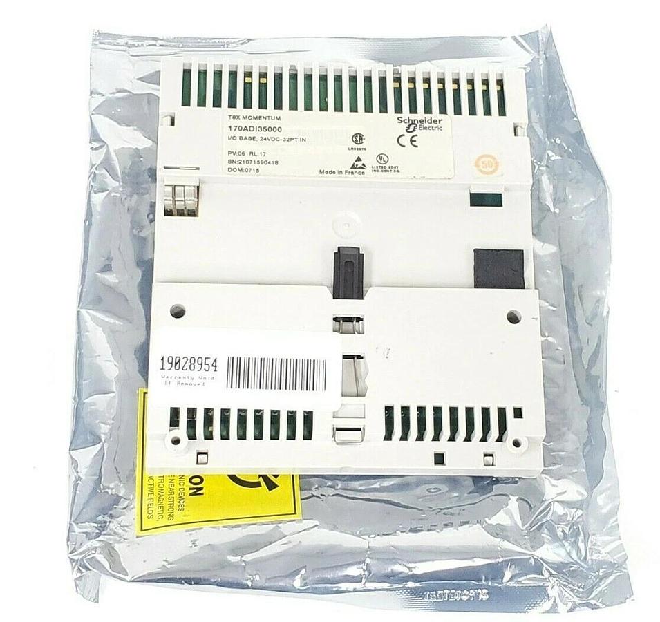 Used SCHNEIDER MODICON TSX MOMENTUM 170ADI35000 I/O BASE 24VDC-32PT IN PV: 06, RL: 17