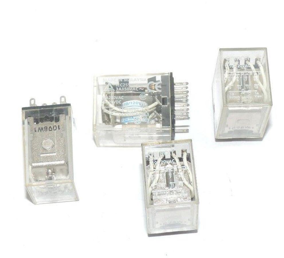 Used LOT OF 4 OMRON MY4 RELAYS 110/120VAC