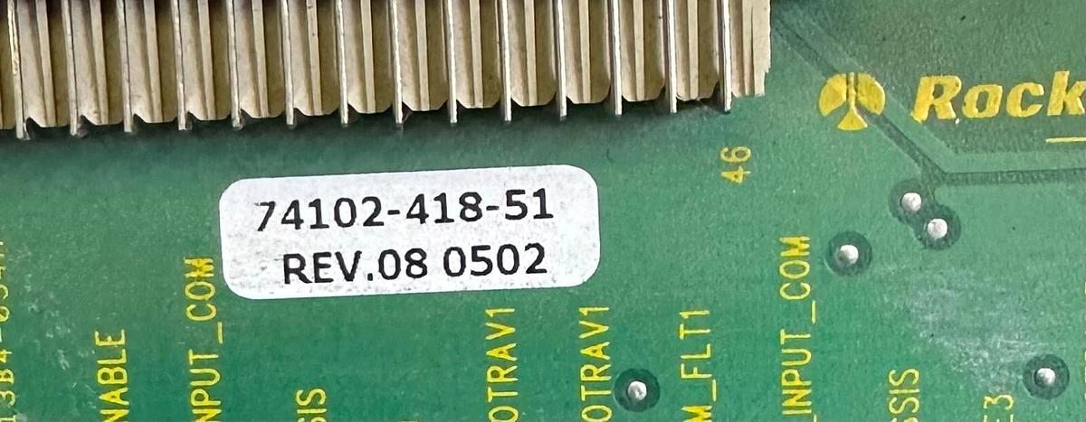 Used ALLEN BRADLEY 74102-418-51 / 7410241851 CONNECTOR BOARD Rev. 08 0502