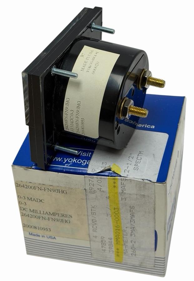Used NIB YOKOGAWA 264200FN-FN9/JHG PANEL METER 0-3MADC/0-3