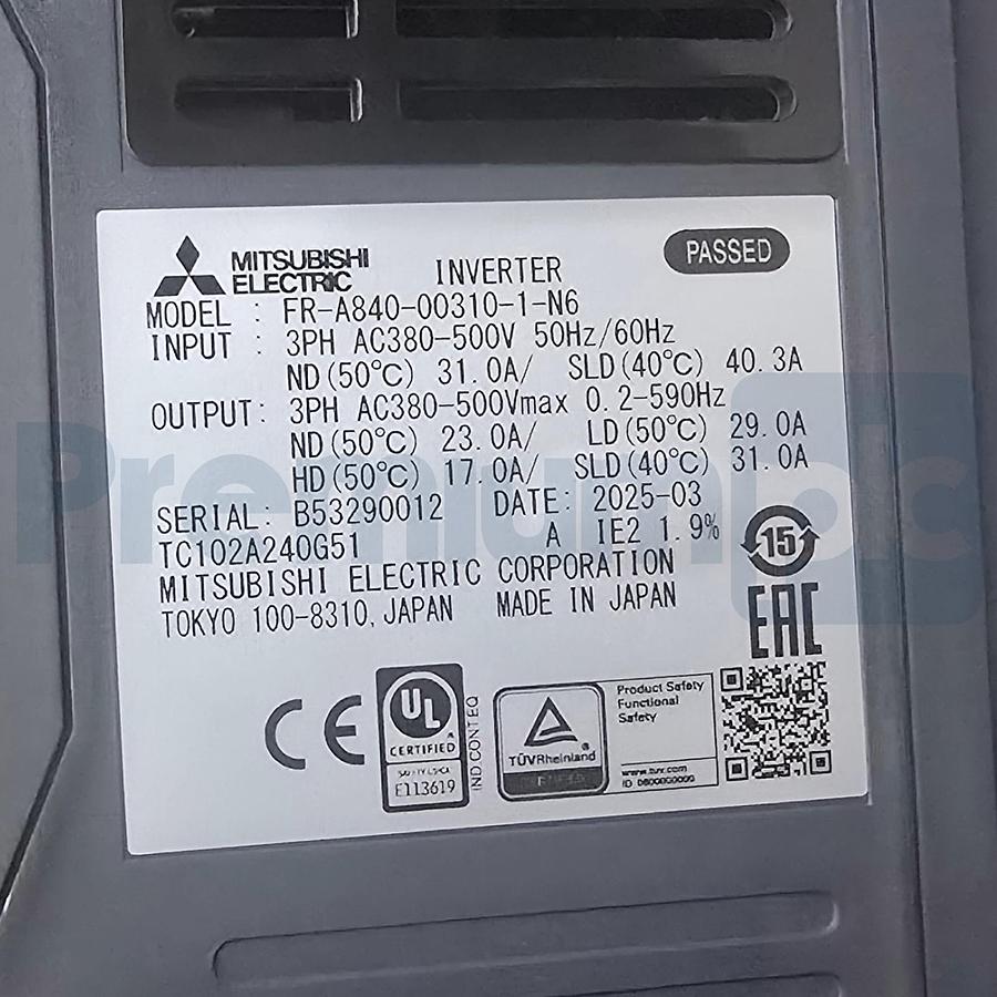 Used Mitsubishi FR-A840-00310-1-N6 FREQROL VSD/VFD Inverter Drive 3Ph 380V-500V NSMP