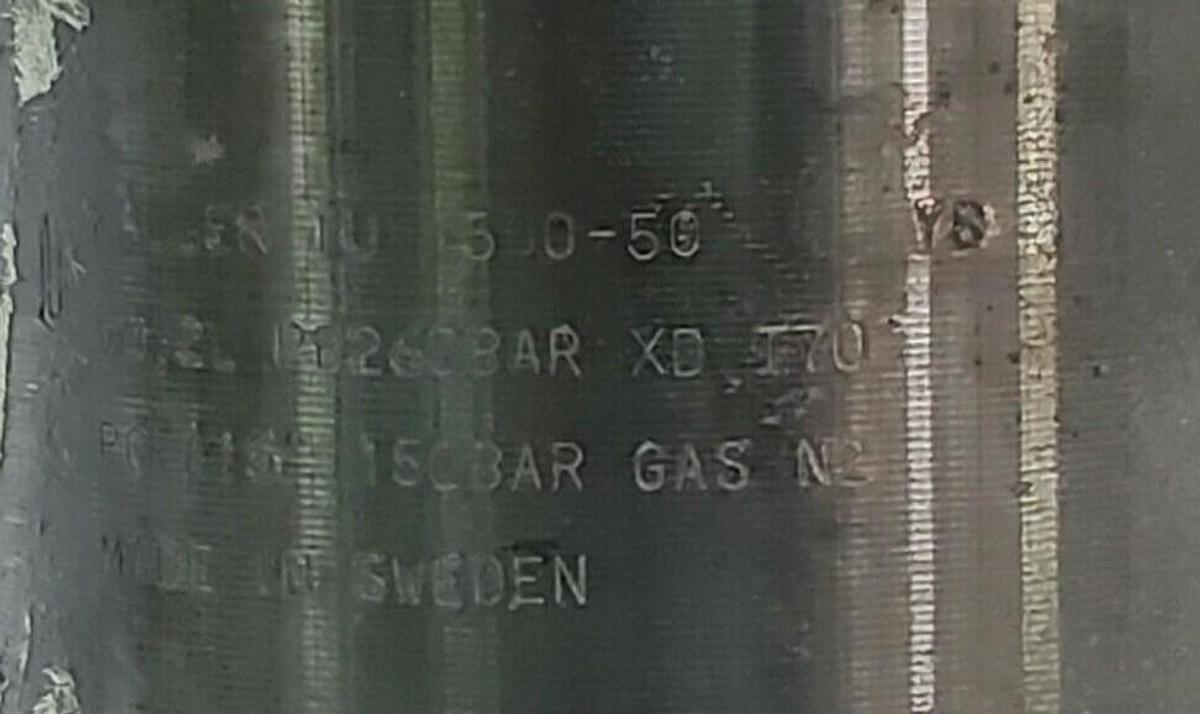 Used KALLER TU-1500-50 NITROGEN GAS SPRING 150 BAR GAS