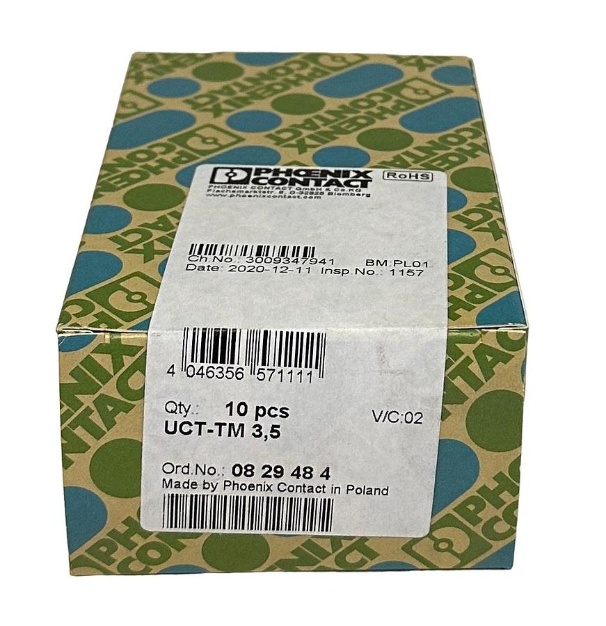 10 SEALED PHOENIX CONTACT UCT-TM 3,5 / UCTTM35 WHITE MARKERS 08 29 48 4 0829484