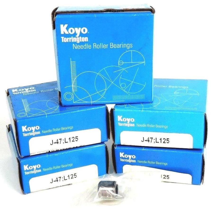 Used LOT OF 5 NIB KOYO TORRINGTON J-47:L125 NEEDLE ROLLER BEARINGS J-47 L125