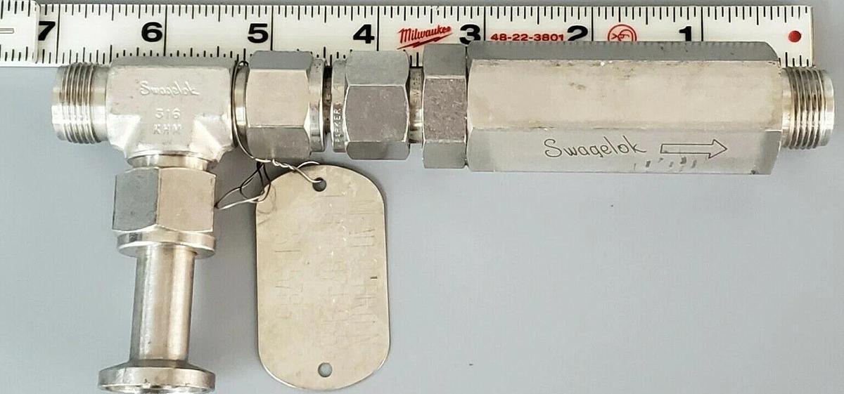 Used SWAGELOK SS-AVT8-S8-M2 STEAM TRAP 10-100 PSI SSAVT8S8M2, 0.68-6.8 BAR
