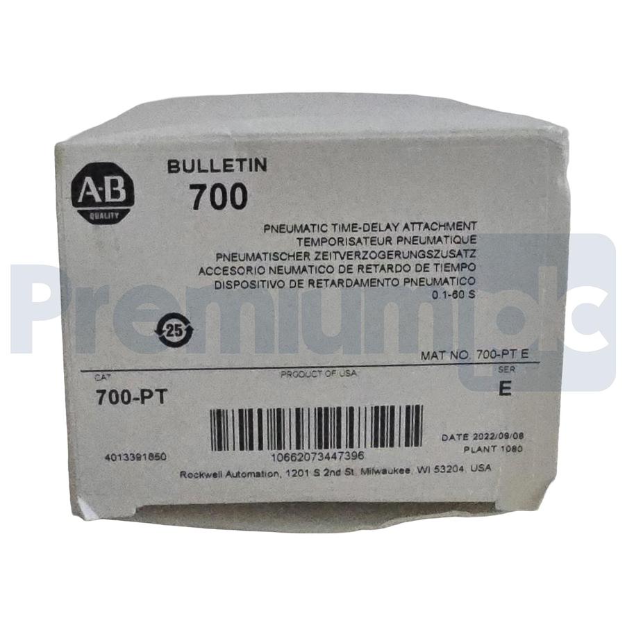 Used Allen-Bradley 700-PT /E Pneumatic Time-Delay Attachment 0.1-60s 10A 700PT NSMP