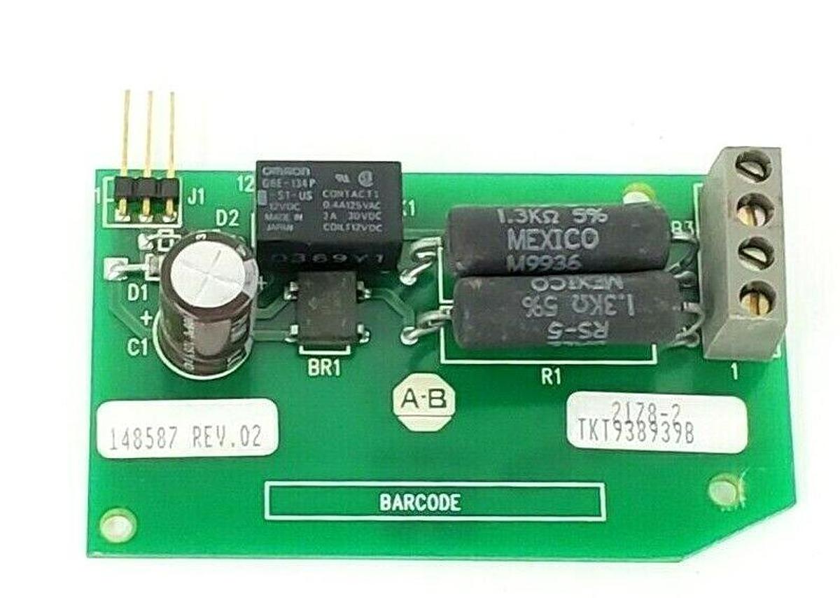 Used ALLEN BRADLEY 148587 REV. 02 OPTION BOARD TKT938939B 148586-03