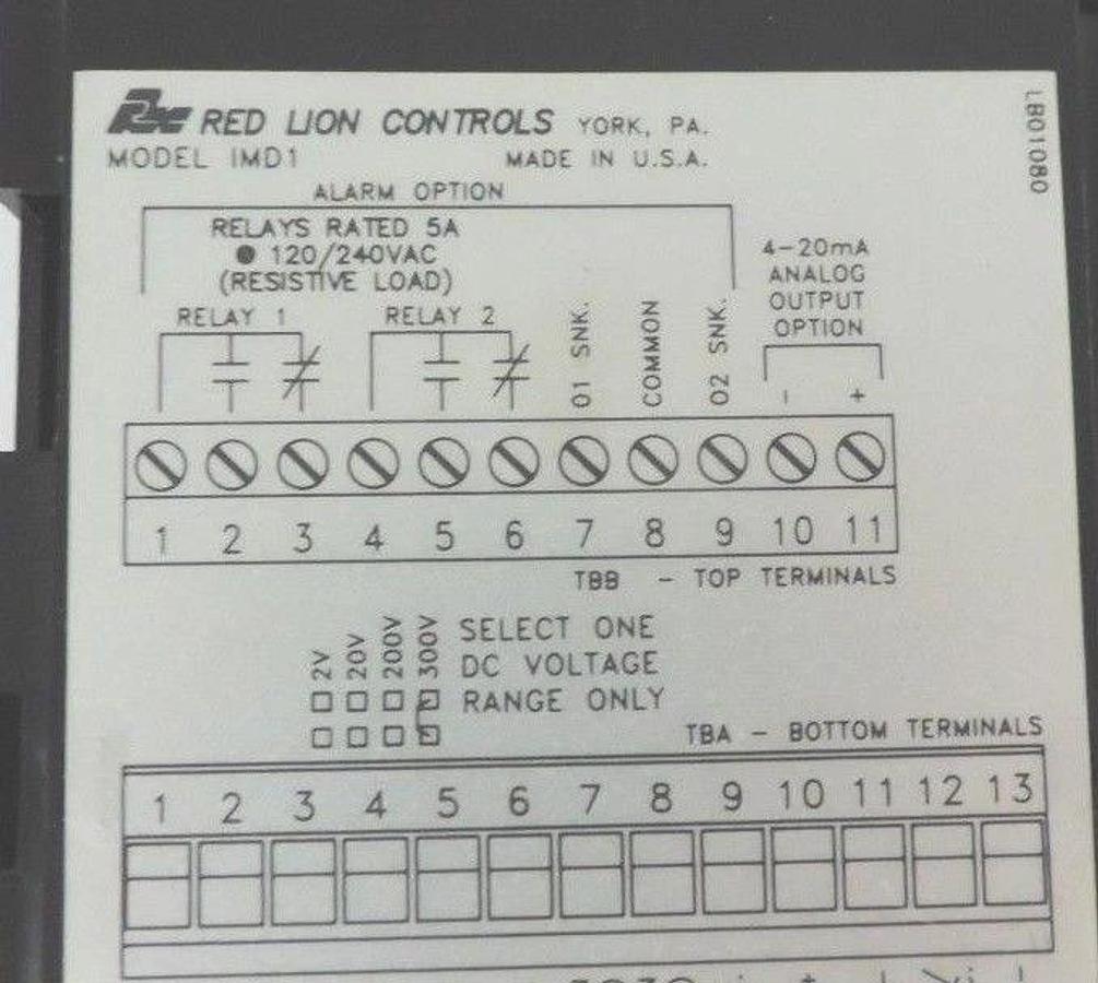 Used RED LION CONTROLS IMD1 DIGITAL CONTROLLER IMD10000