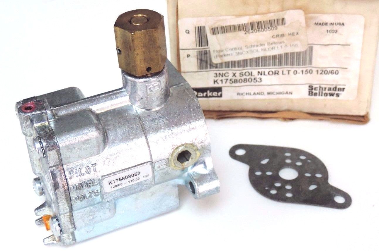 Used NIB PARKER K175808053 3NC X SOL NLOR LT 0-150 120/60 (TORN MANIFOLD GASKIT)