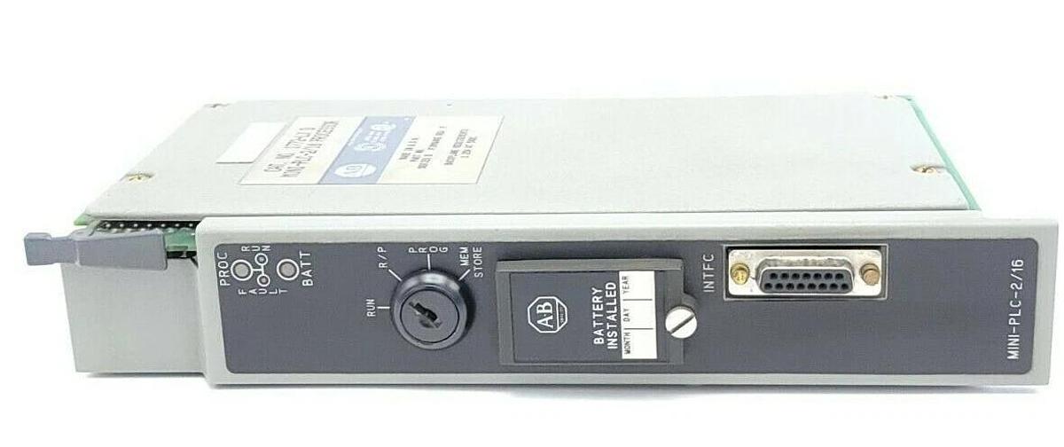 Used ALLEN BRADLEY 1772-LX D MINI-PLC-2/16 PROCESSOR SER. D FIRMWARE REV. F