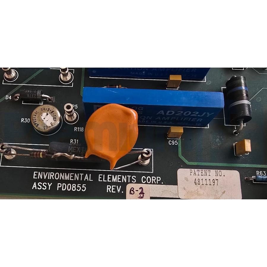 Refurbished ENVIRONMENTAL ELEMENTS CORP. PD0855 REV. B-3 I/O PROCESSOR CARD RECONDITIONED