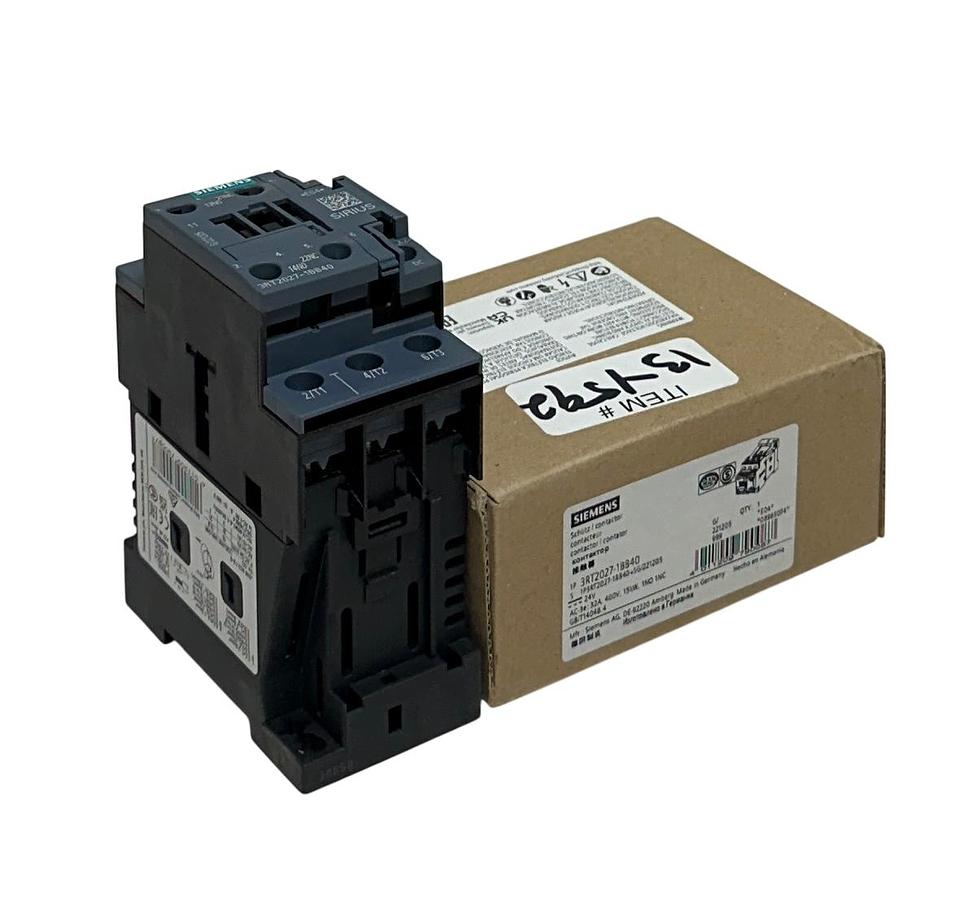 Used SIEMENS 3RT2027-1BB40 / 3RT20271BB40 SIRIUS IEC MAGNETIC CONTACTOR 32A 24V NSMP