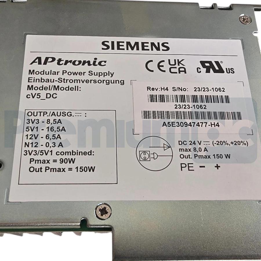 Siemens APtronic A5E30947477 cV5_DC Modular Power Supply 150W A5E30947477-H4