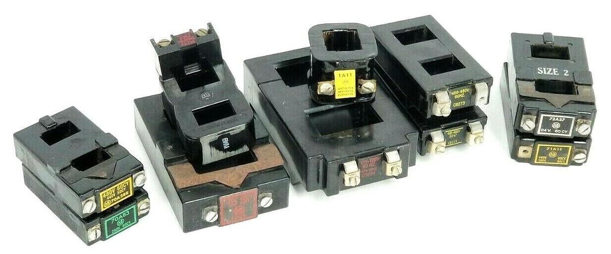 Used LOT OF 10 ALLEN BRADLEY STARTER COILS 71A11 72A27 70A288 70A83 PA236 1A11 73A86