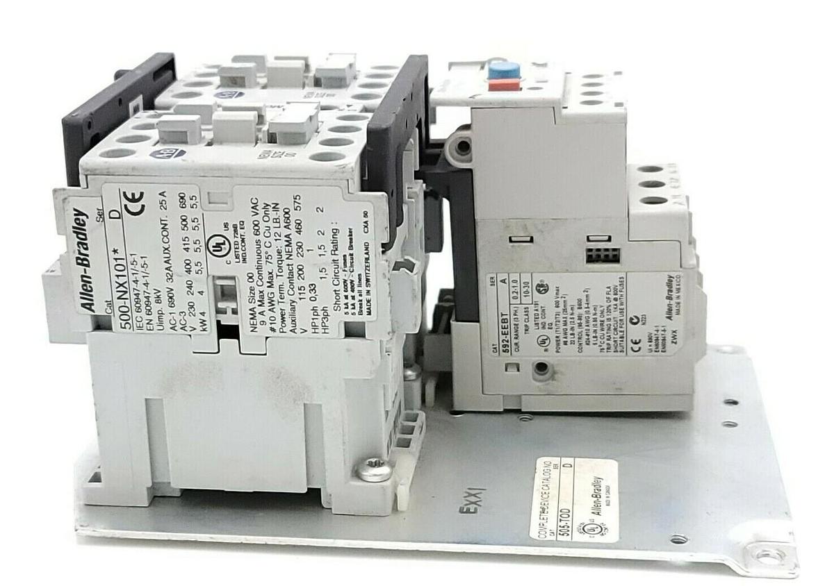 Used ALLEN BRADLEY 505-TOD FULL VOLTAGE REVERSING STARTER 505TOD SER. D