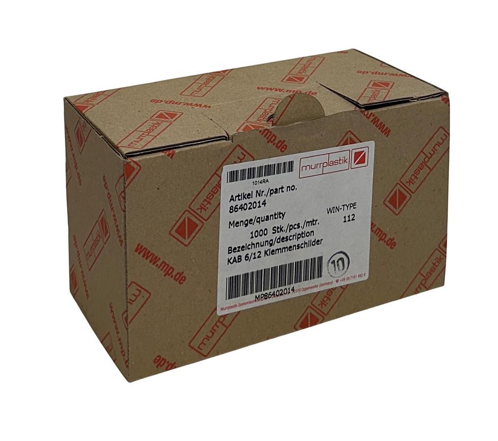 Used 1000 MURRPLASTIK 86402014 / MP86402014 / KAB 6/12 TERMINAL BLOCK LABELS OEM NSMP