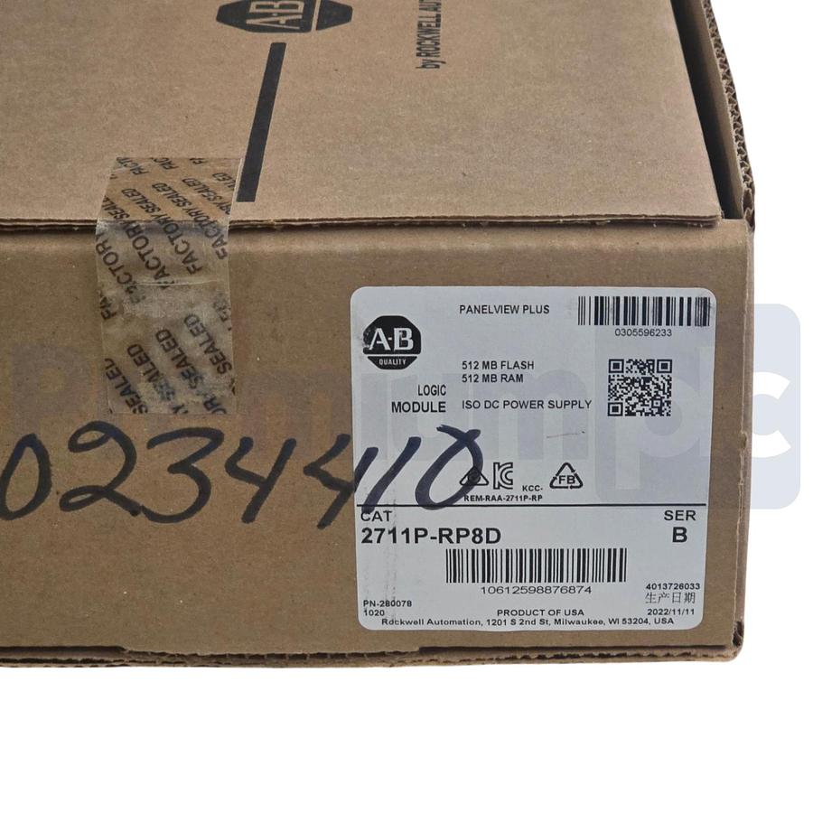Used Opened Pre-Owned Allen Bradley 2711P-RP8D /B PanelView Plus 6 512MB Logic Module