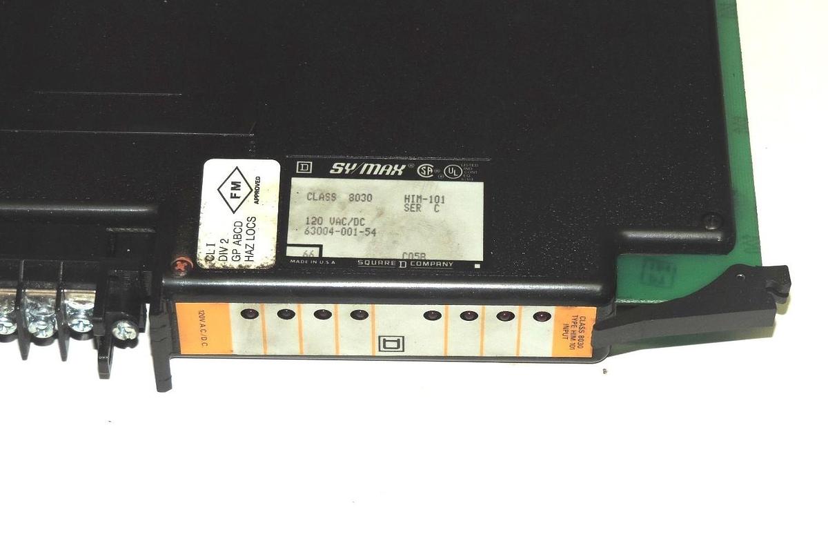 Used SQUARE D 8030-HIM-101 SER. C INPUT MODULE 8030HIM101 W/ WIRING ARM