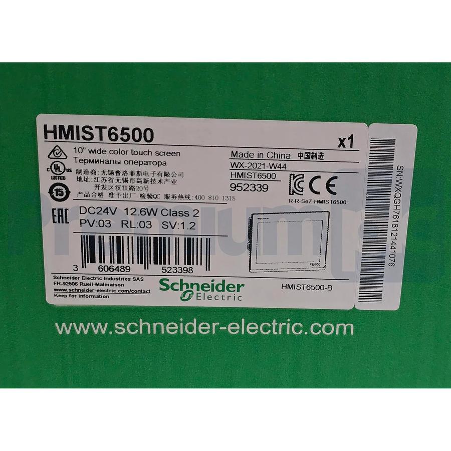 Used SCHNEIDER ELECTRIC HMIST6500 HARMONY ST6 10" COLOR TOUCH PANEL 24VDC NSMP