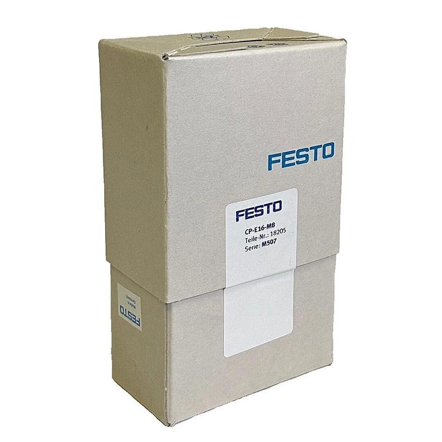 Used NEW SEALED FESTO CP-E16-M8 / CPE16M8 INPUT MODULE 16-INPUTS 24Vdc 18205 M507