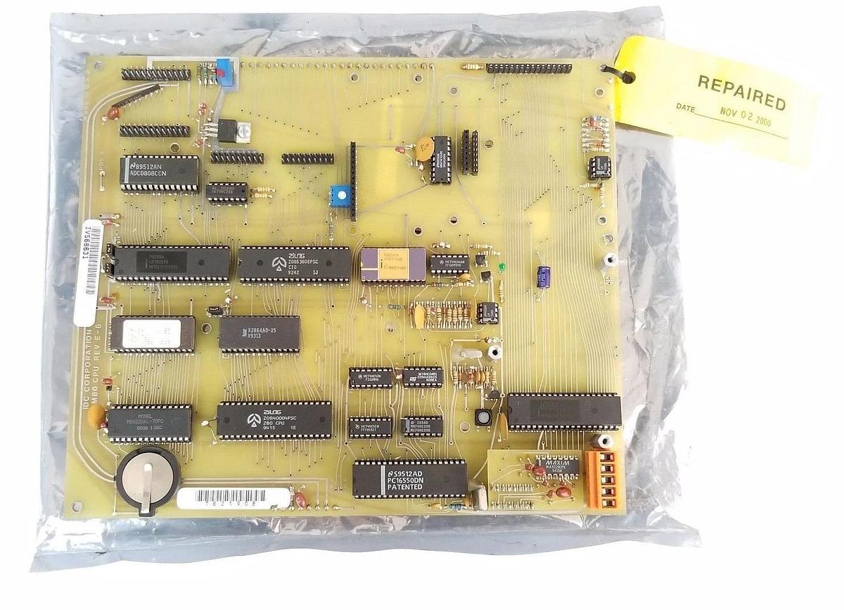 Refurbished REPAIRED IDC TM-80-CPU REV. E-6 CONTROL BOARD TM80CPU TM80 CPU