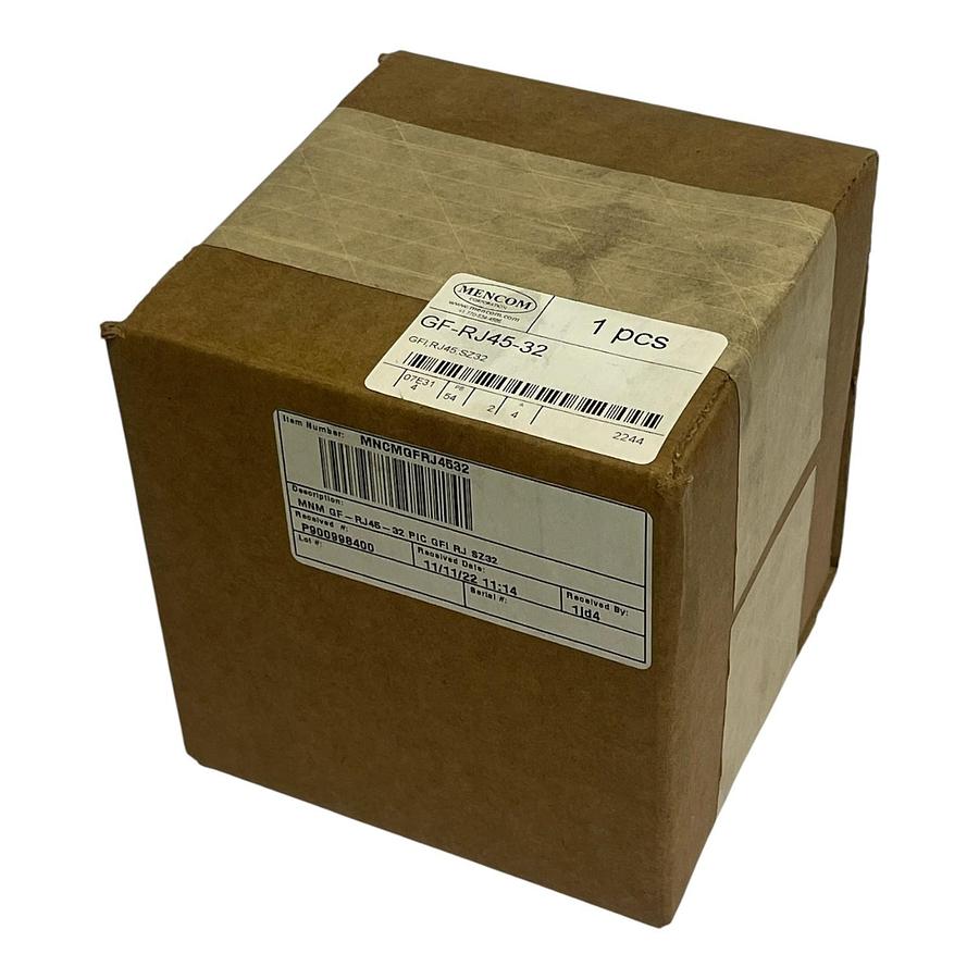 Mencom GF-RJ45-32 Panel Interface Connector GFCI Duplex & RJ45 Size 32 - New