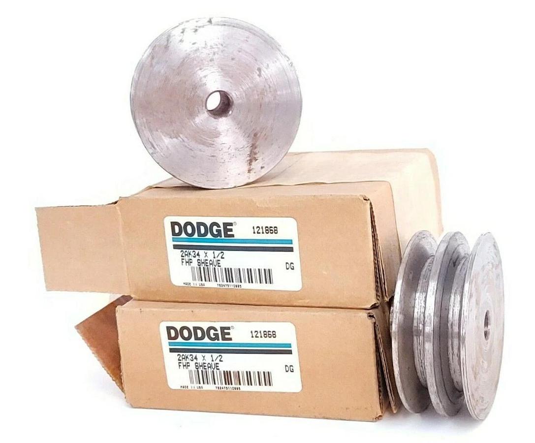 Used LOT OF 2 DODGE 2AK34 FHP SHEAVES 121868