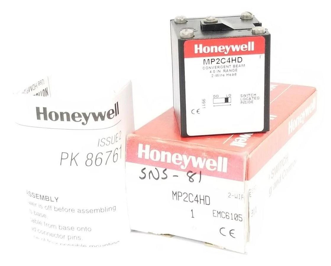 Used NIB HONEYWELL MICRO SWITCH MP2C4HD CONVERGENT BEAM 4.0IN. RANGE 2-WIRE HEAD