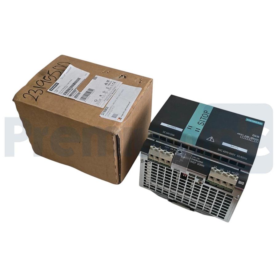 Siemens 6EP1436-3BA00 SITOP Modular Power Supply 3Ph 400-500VAC 24VDC 20A NSMP