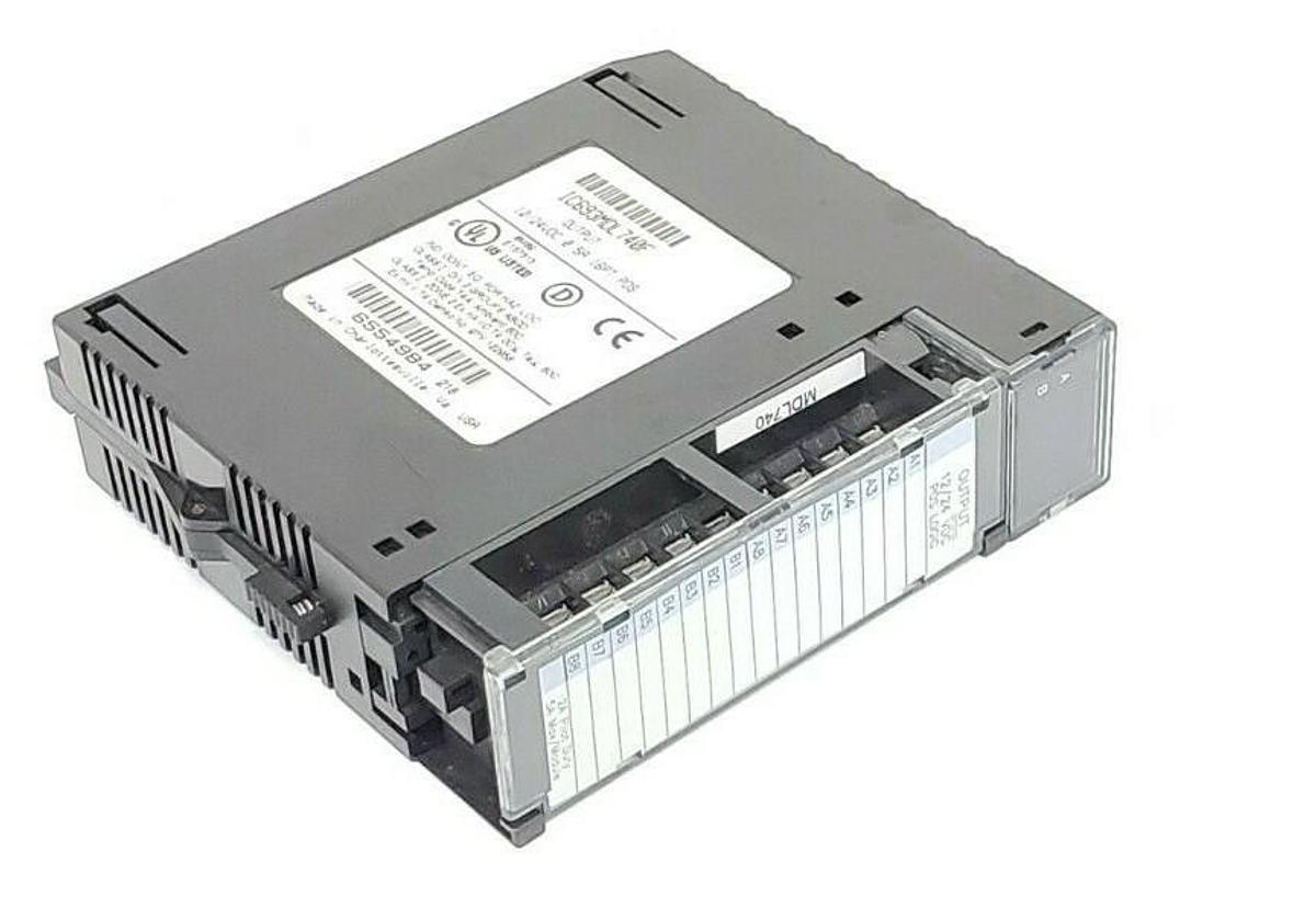 Used GE FANUC IC693MDL740F OUTPUT MODULE 12/24VDC 0.5A 16PT POS