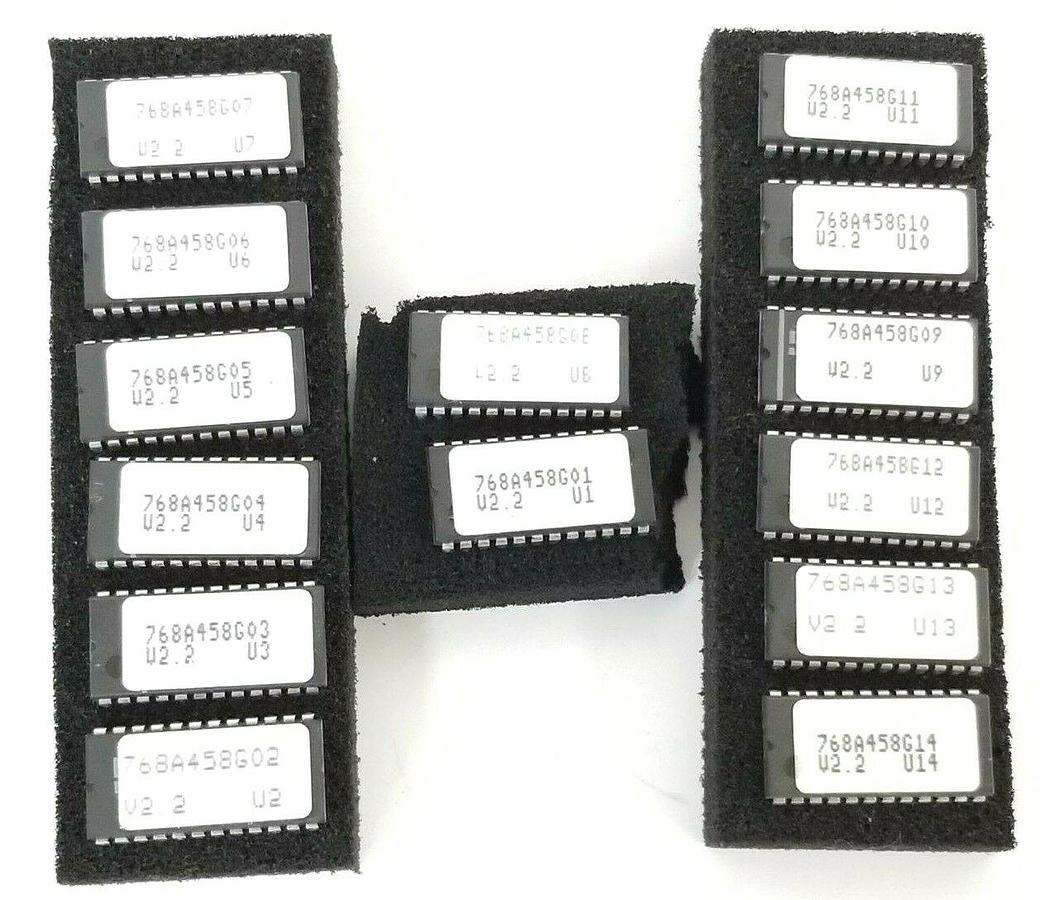 Used LOT OF 14 NEW GENERIC 768A458 COMPUTER CHIPS V2.2 24-PIN