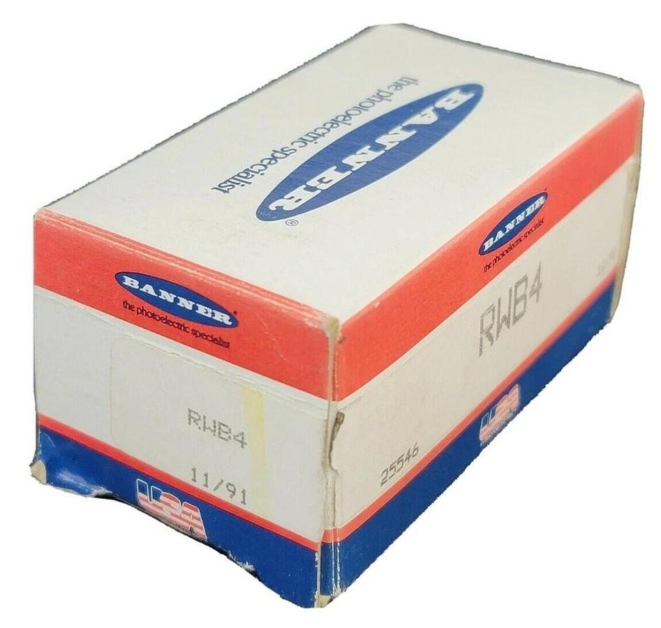 Used NIB BANNER RWB4 WIRING BASE MAXI BEAM TERMINAL BLOCK YELLOW