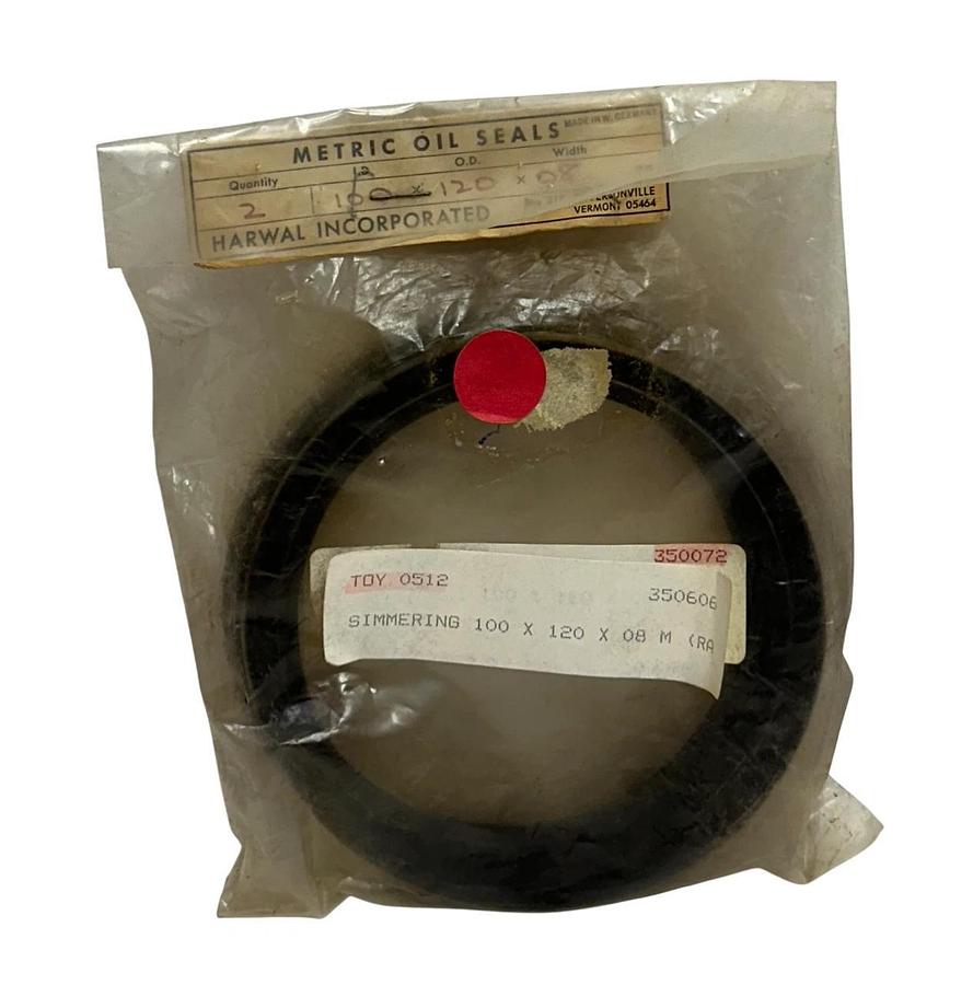 Used 2 HARWAL INCORPORATED 100X120X08 METRIC OIL SEALS SIMMERING OEM NSMP