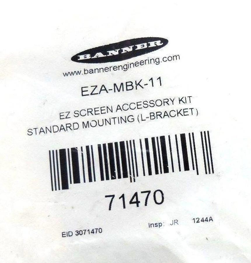 Used NIB BANNER EZA-MBK-11 STANDARD MOUNTING L BRACKET 71470, EZAMBK11