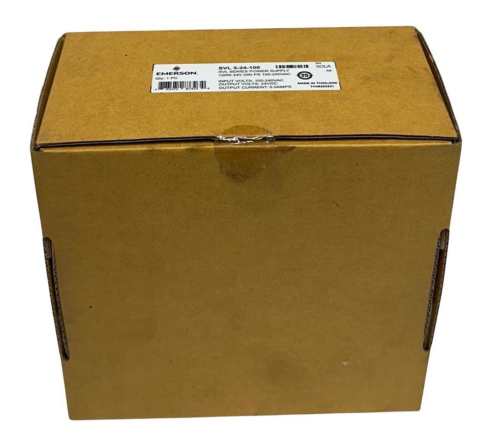 Used EMERSON SOLA SVL 5-24-100 / SVL524100 SVL SERIES POWER SUPPLY 120W 24V OUT NSFS