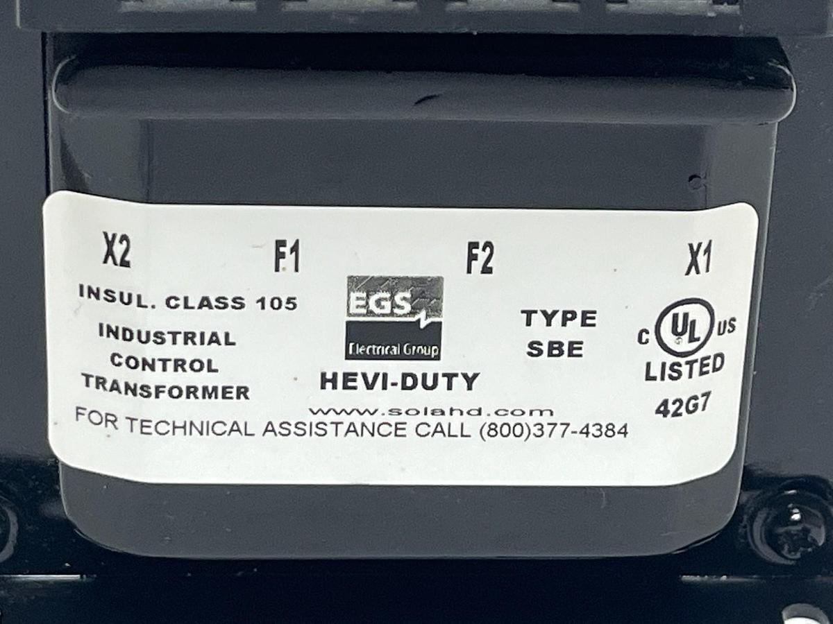 Used SOLA HEVI-DUTY E150W Transformer | 150VA | W/ 30322R-SHD Fuse Holder, NSMP